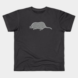 Pygmy Shrew Ink Art - cute animal design - on dark colors Kids T-Shirt